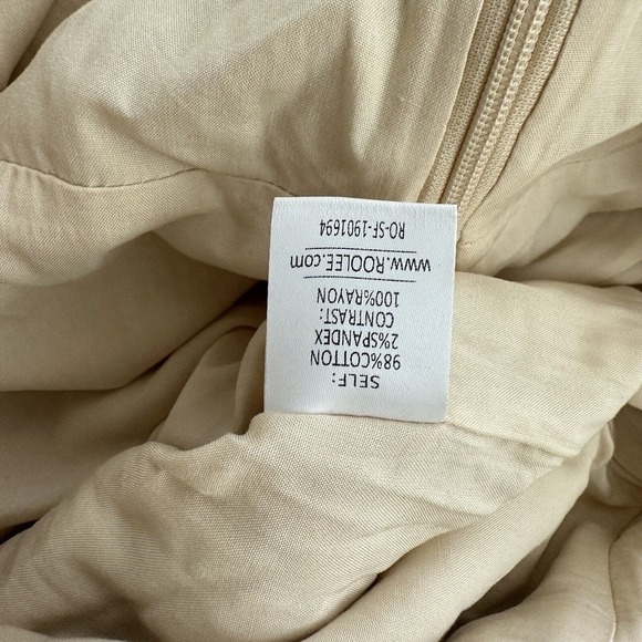 GParrish x Roolee Womens Wide Leg Jumpsuit Size M Cream Wrap Top Textured - Picture 6 of 10